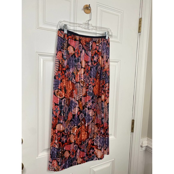 Maeve Anthropologie Tilda Pleat Velvet Midi Skirt - Picture 3 of 6